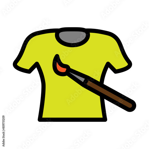 Shirt Design Line Filled Icon Design