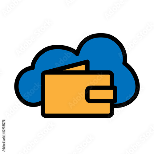 Ewallet Line Filled Icon Design