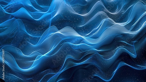 Abstract blue wavy lines background