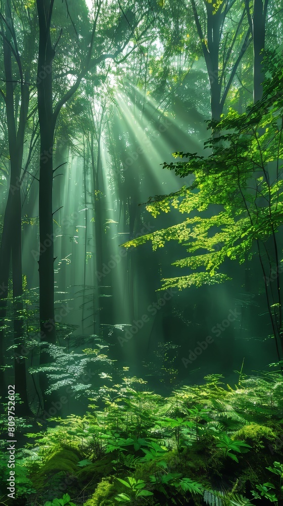 Fototapeta premium Ethereal beechwood forests filled with ancient wisdom