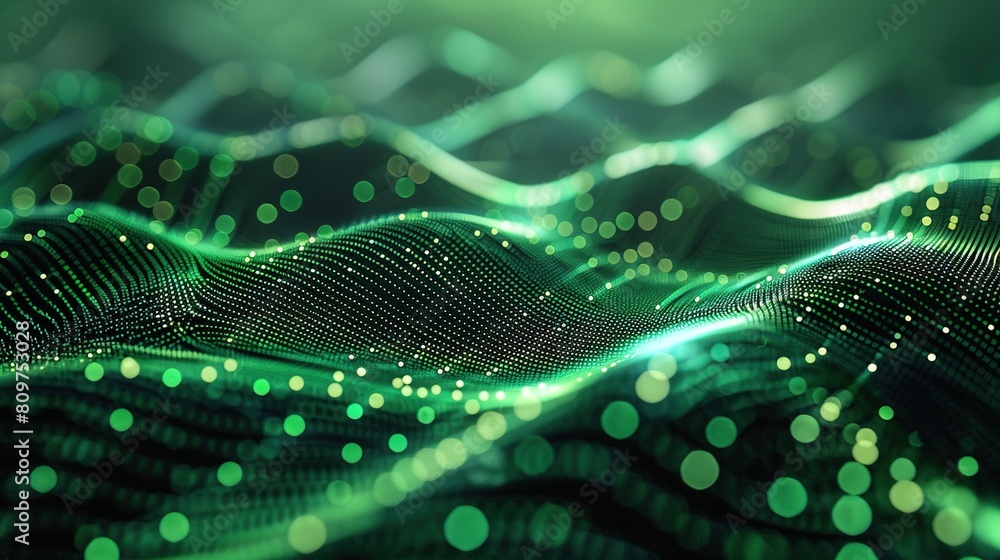 3d rendering of abstract digital wave particles with depth of field and bokeh effect. Futuristic polygonal background with connecting dots and lines 3d rendering of abstract digital wave particles with depth of field and bokeh effect. Futuristic polygonal background with connecting dots and lines