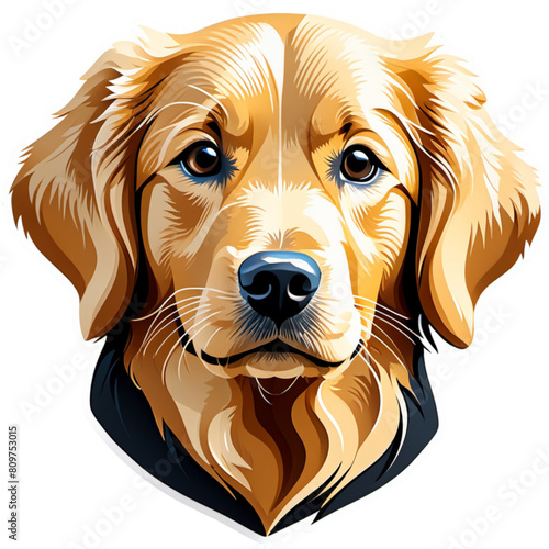Golden retriever dog puppy icon