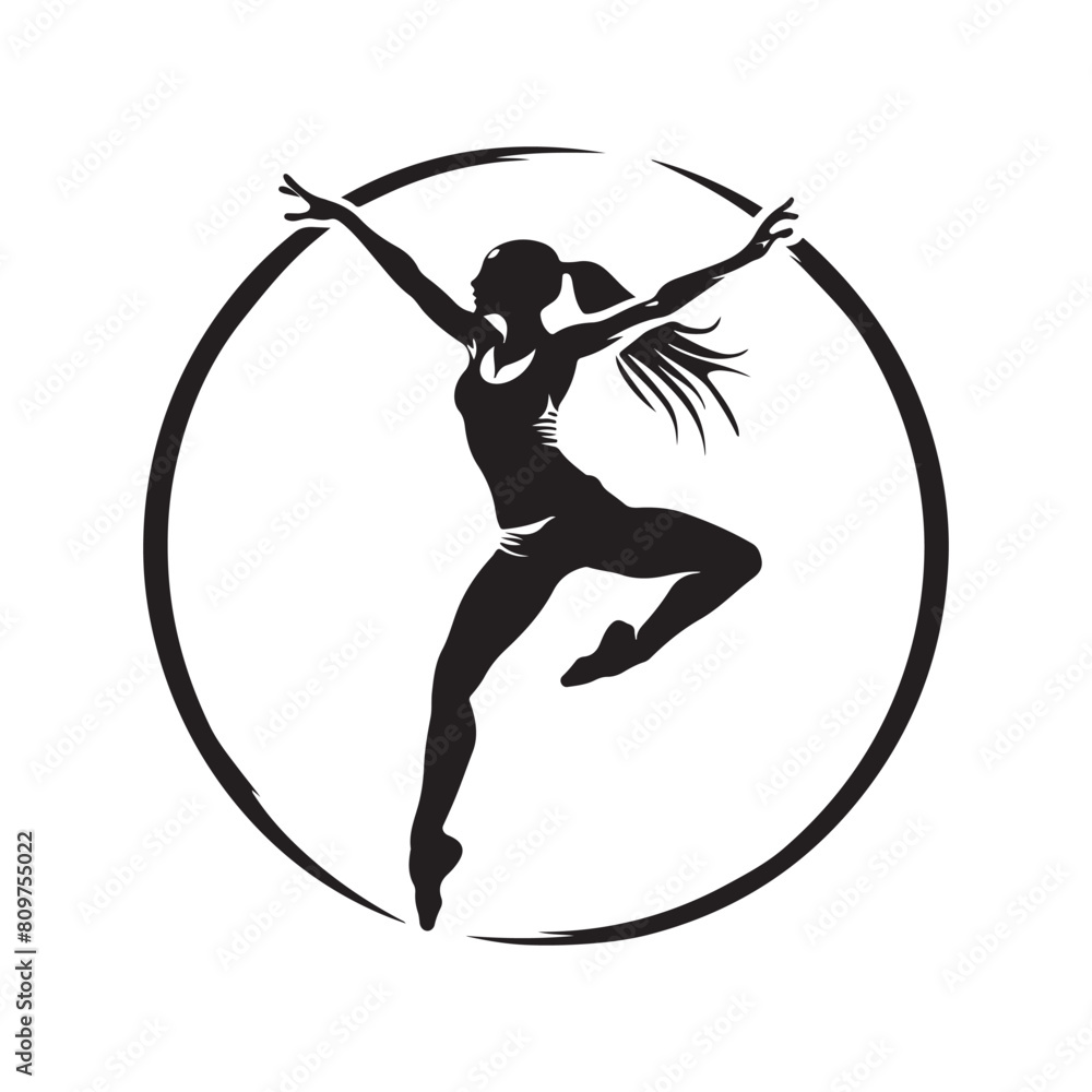 Zumba Dance Logo Stock Illustrations isolated on white Zumba Dance Logo Stock Illustrations isolated on white