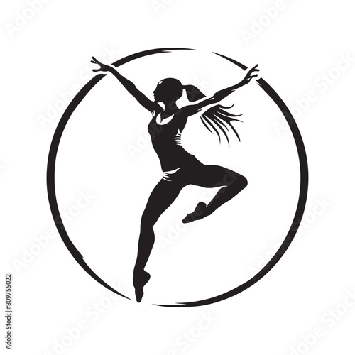 Zumba Dance Logo Stock Illustrations isolated on white