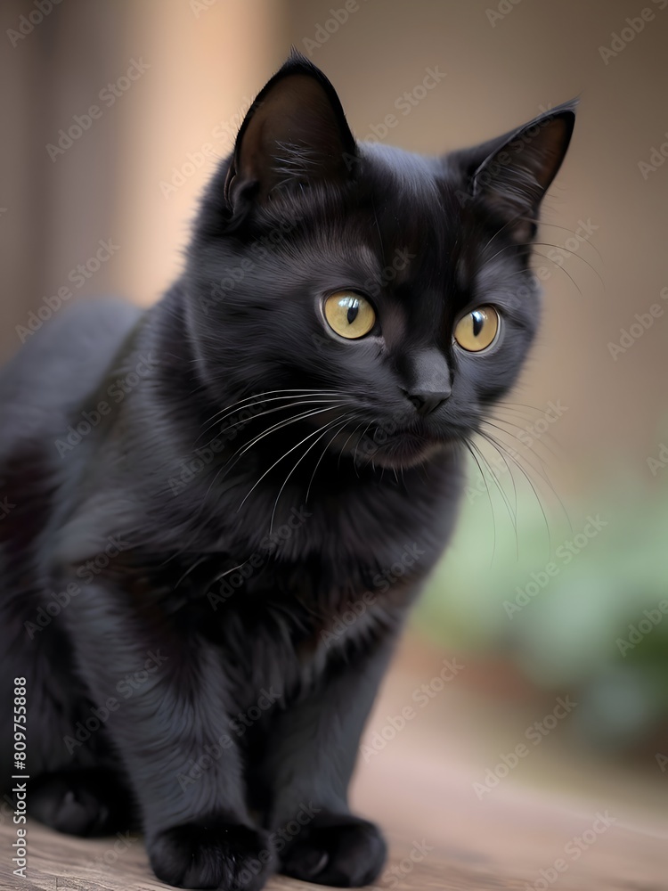 Black Cat Animal Realistic Photo Illustration Art Black Cat Animal Realistic Photo Illustration Art