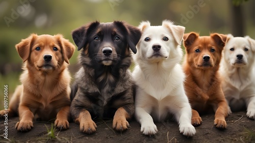 group of golden retriever puppies