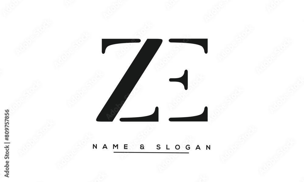 ZE, EZ Z, E Abstract Letters Logo Monogram ZE, EZ Z, E Abstract Letters Logo Monogram