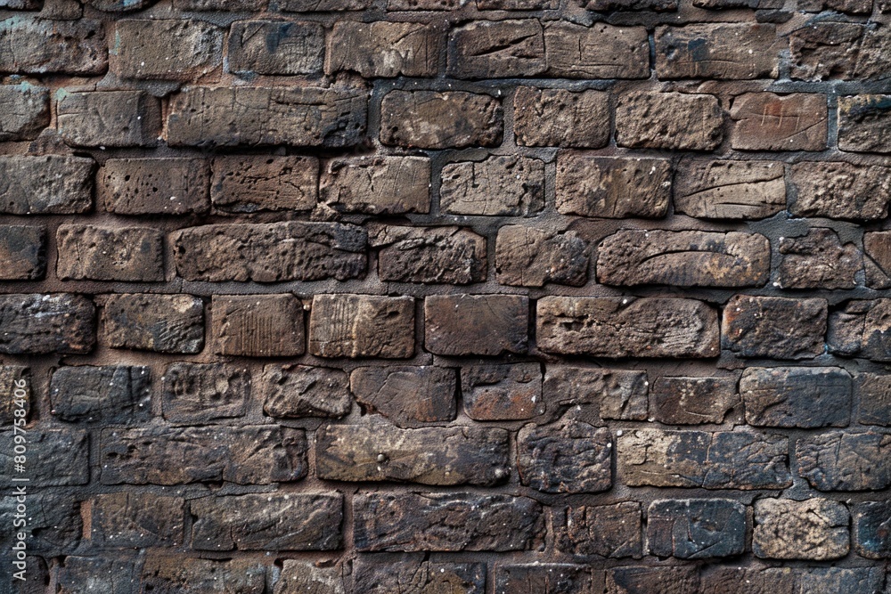 A brick wall with a lot of cracks and holes A brick wall with a lot of cracks and holes