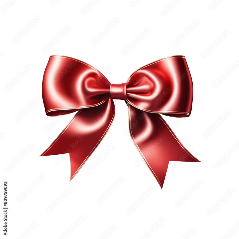 Red satin bow isolated on white background. Red satin bow isolated on white background.