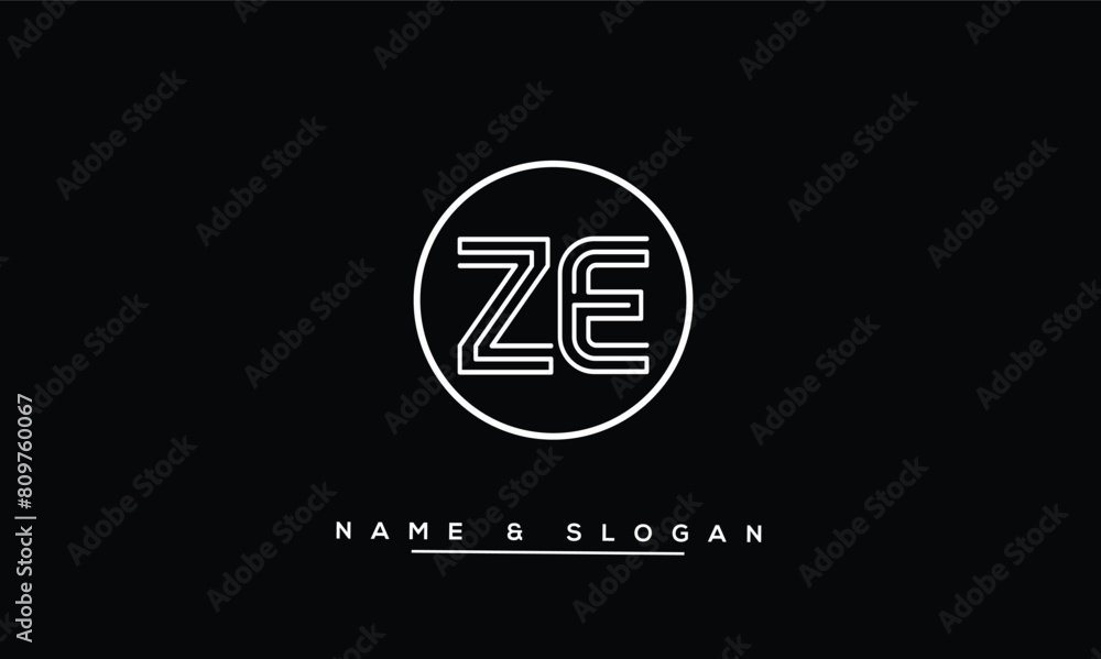 ZE, EZ Z, E Abstract Letters Logo Monogram ZE, EZ Z, E Abstract Letters Logo Monogram