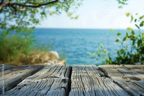 wooden pier on the beach photo