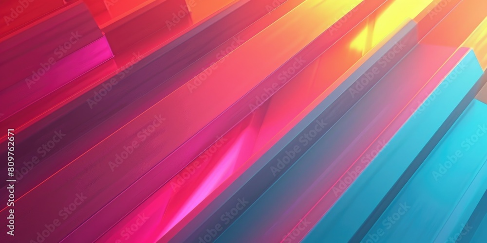 A colorful image of blue, pink, and yellow stripes