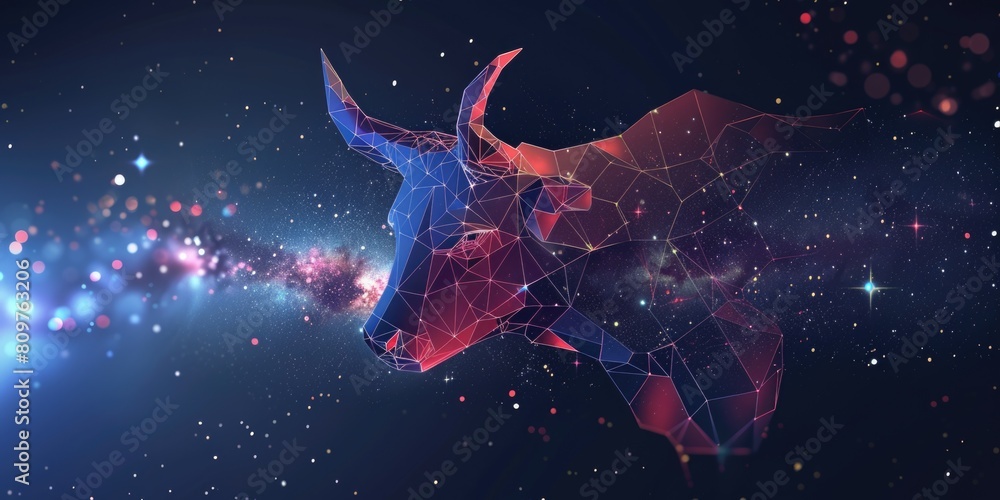 A cow is shown in a galaxy with stars and planets A cow is shown in a galaxy with stars and planets