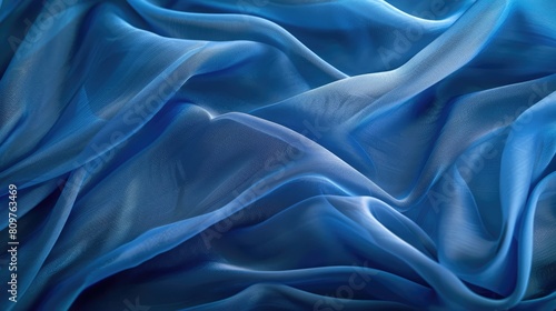 Floating blue fabric background