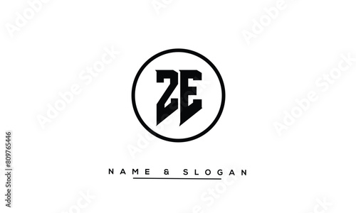 ZE, EZ Z, E Abstract Letters Logo Monogram