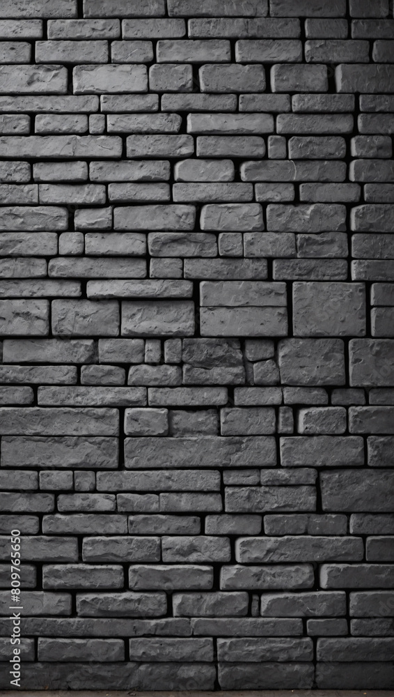 Versatile Background, Gray Brick Wall Texture Provides a Neutral Canvas