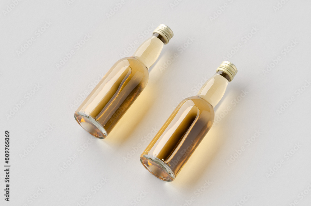 Miniature spirits, liquor bottle mockup. Miniature spirits, liquor bottle mockup.