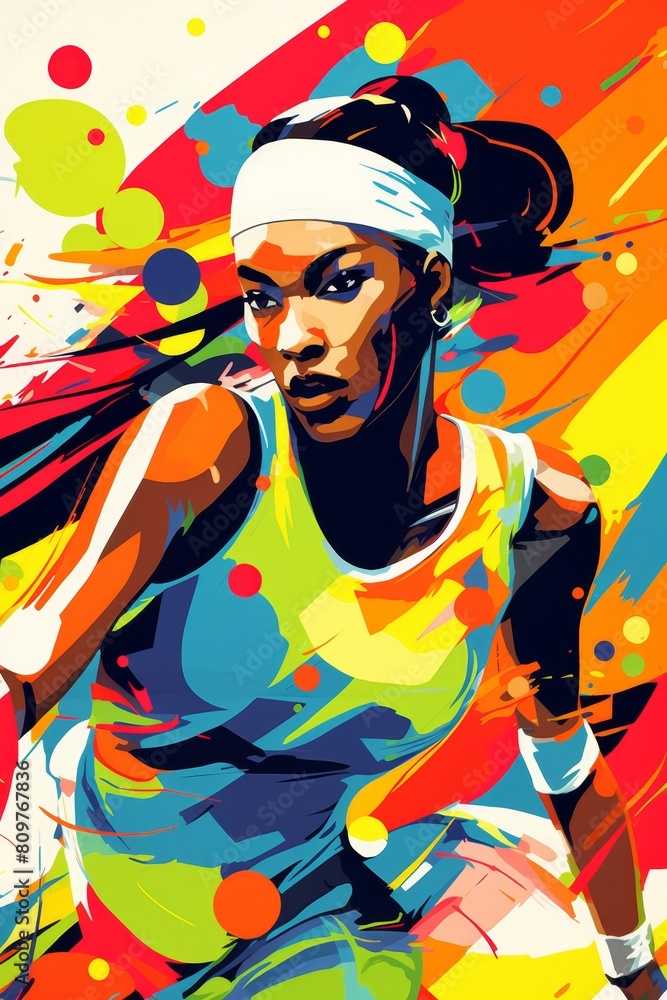 Illustrations depicting the vibrant colors and dynamic patterns found in Tenniscore designs, capturing the essence of sporty chic Illustrations depicting the vibrant colors and dynamic patterns found in Tenniscore designs, capturing the essence of sporty chic