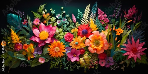 A banner adorned with vibrant wildflowers and lush greenery, celebrating the beauty of nature's botanical wonders.