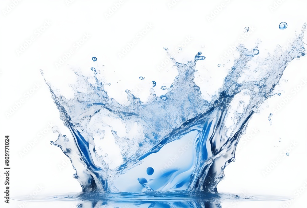 water splash on white background 6000 x 4000px