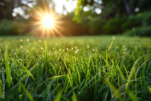 grass and sun photo