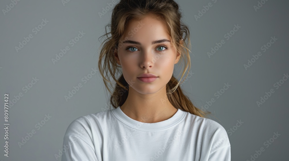 Ethereal Beauty in White. Generative AI Ethereal Beauty in White. Generative AI