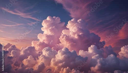 Bright color clouds background