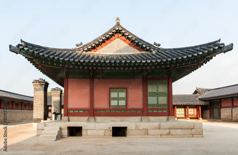 The exterior of the building in the palace