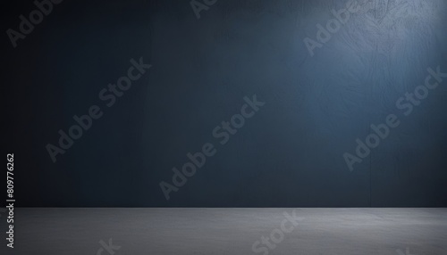 dark and blue concrete and cement wall to present product and background