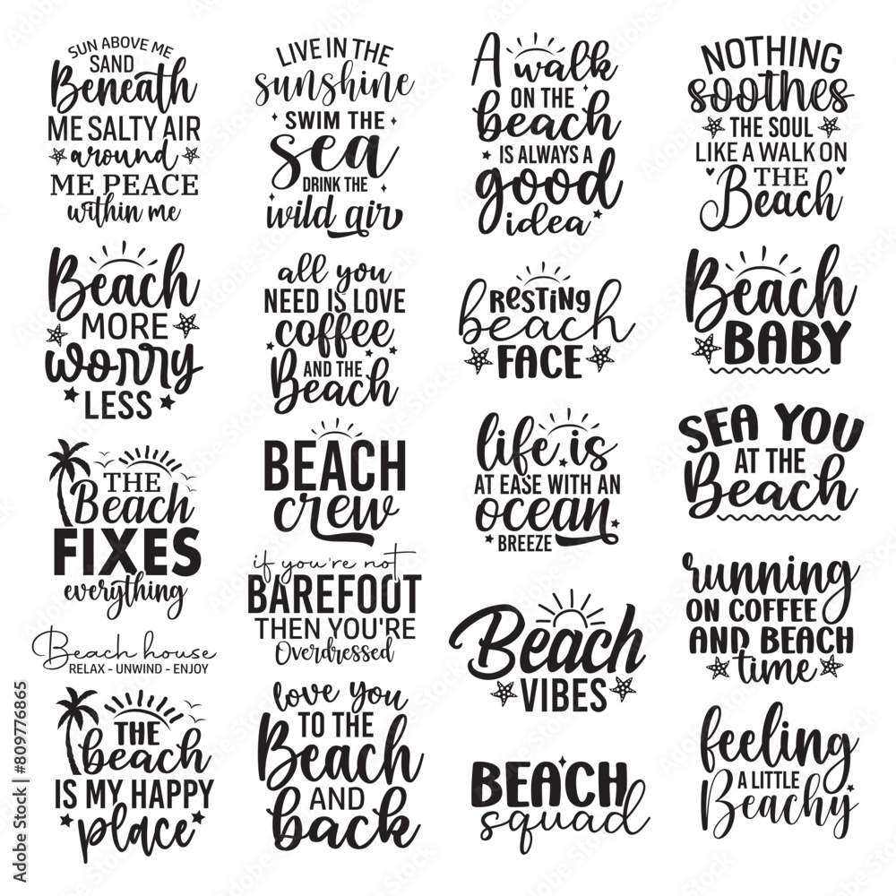 Fototapeta premium 20 Beach SVG Bundle