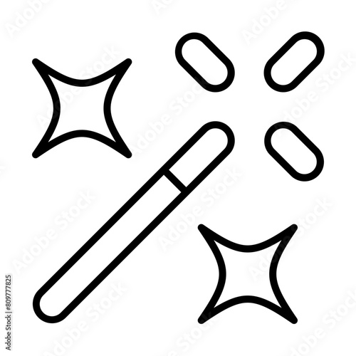Wand line icon