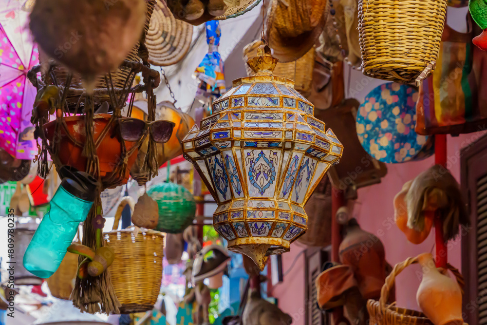 Items for sale, market of the Old Medina, Casablanca