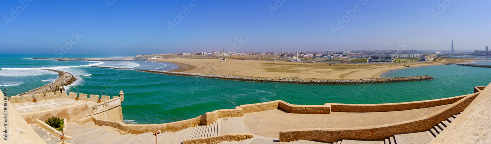 Panoramic view of the Bou Regreg River, and Sale city