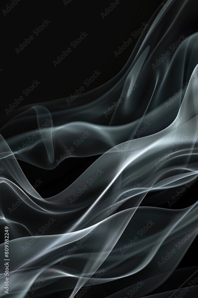 Obraz premium black wavy background. Luxury abstract background
