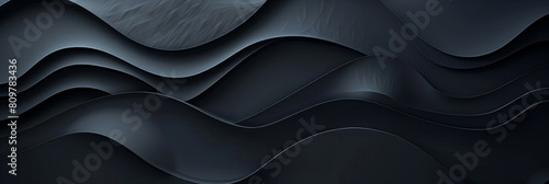 Abstract black luxury background. luxurious black line background. Dark black wave.Curved surface with light is a monochromatic photo capturing artistic, abstract, and minimalist concepts