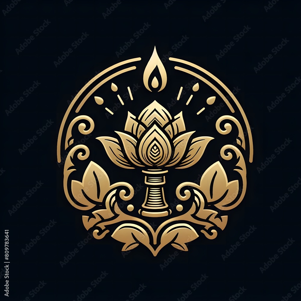 AI Generate of Luxury Premium Symbol Vector of Vesak Day with Lantern, Candle Light, Lotus AI Generate of Luxury Premium Symbol Vector of Vesak Day with Lantern, Candle Light, Lotus