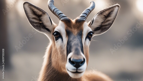 portrait of wild antelope at wild life 