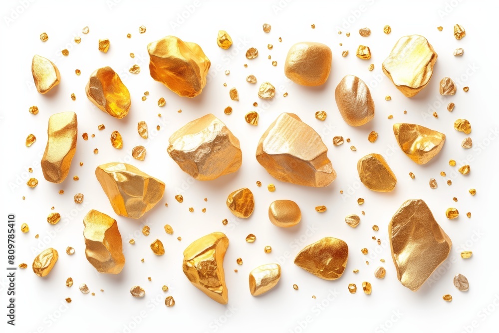 gold stone ingot on white background gold stone ingot on white background