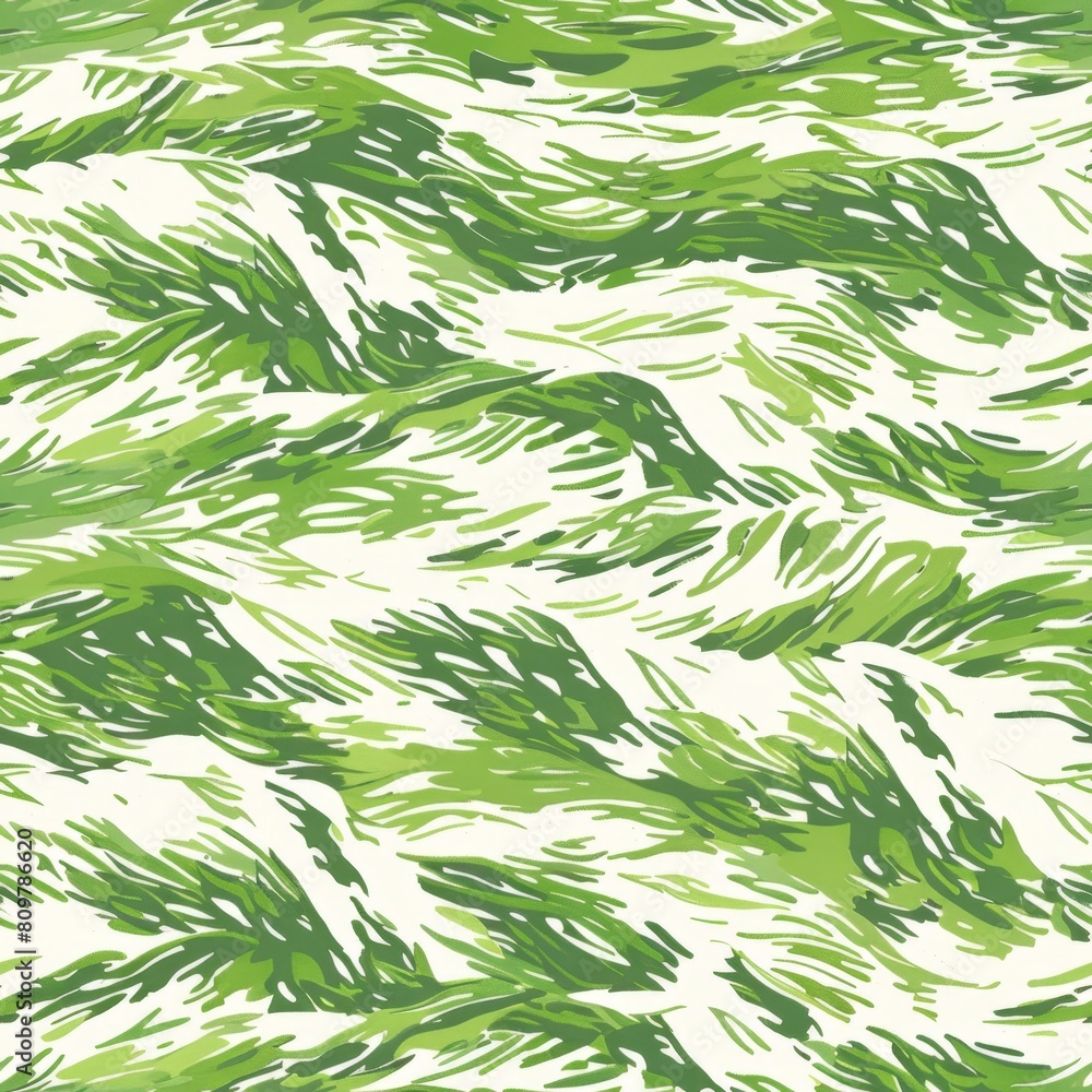 Fototapeta premium Tropical Palm Leaf Pattern Background in Green Hues
