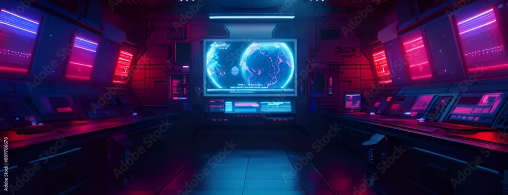 futuristic room in cyberpunk. vector simple illustration 4K Video futuristic room in cyberpunk. vector simple illustration 4K Video