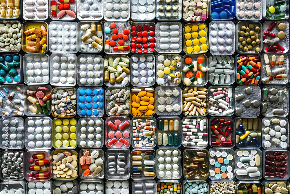 Medicine Pills Blisters, Organic Vitamin Drug, Medical Pharmacy, Health