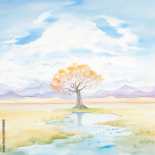 lone tree in a vast open landscape