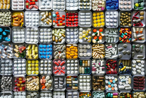 Medicine Pills Blisters, Organic Vitamin Drug, Medical Pharmacy, Health