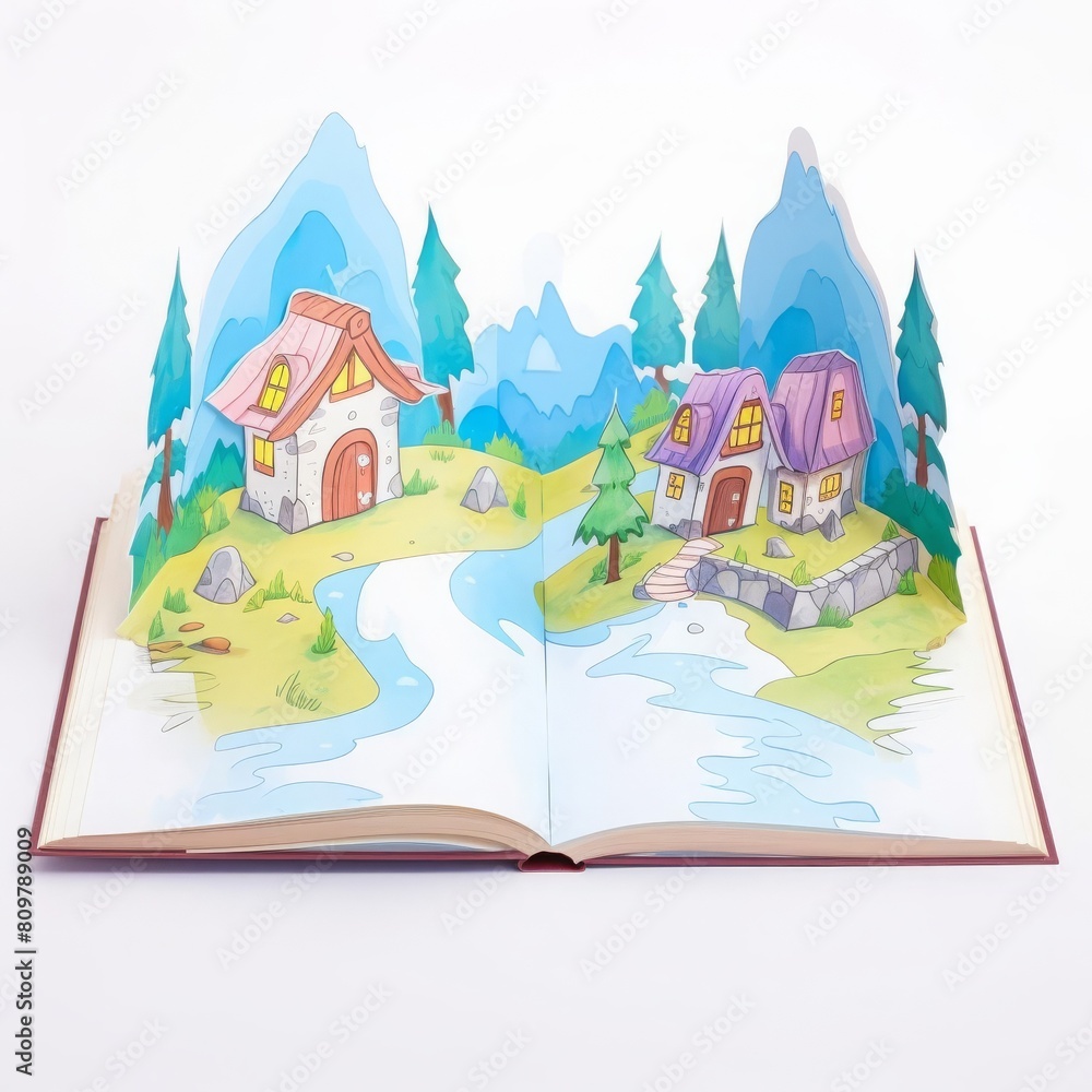 Fototapeta premium interactive popup book for children with fairy tales