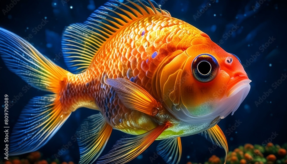 Fish poisson, poisson rouge, aquarium, eau, animal, or, isolé Fish poisson, poisson rouge, aquarium, eau, animal, or, isolé