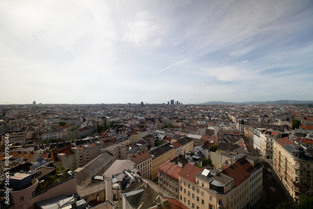 Blick über Wien vom Restaurant 360 Grad Ocean Sky Wien