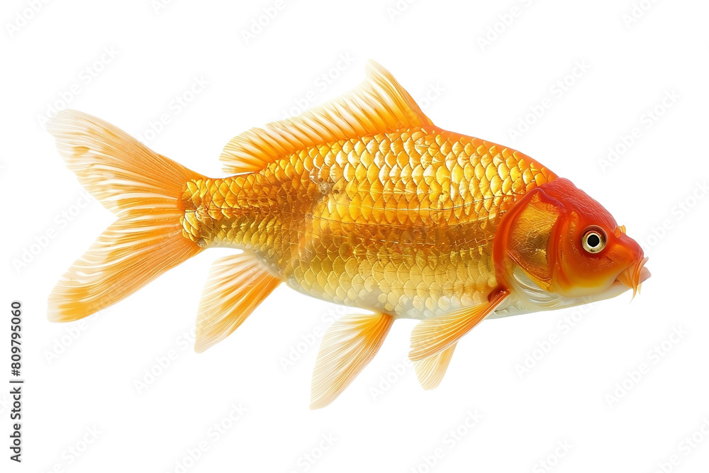 Goldfisch isoliert an weißem Hintergrund Goldfisch isoliert an weißem Hintergrund