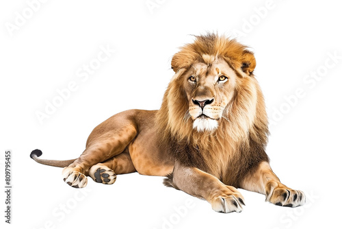 Löwe isoliert an weißem Hintergrund photo