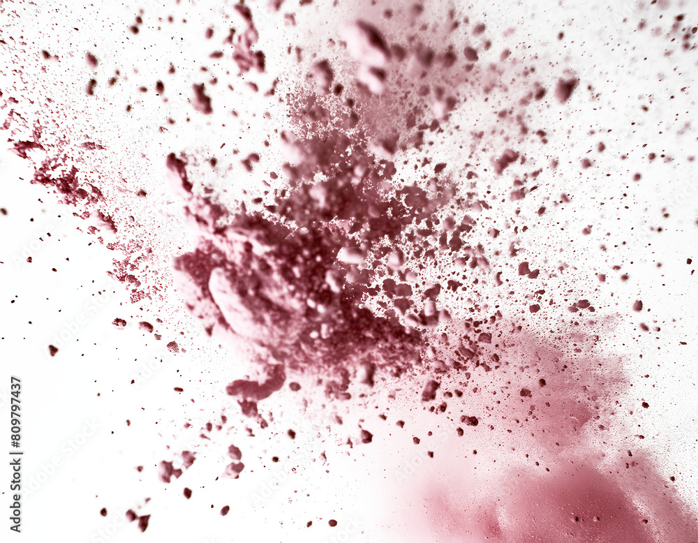 A dark, abstract background with splatters and blots of vibrant (pink and red paint, creating a dramatic and moody atmosphere|A moody, textured background with splashes of vivid red and purple paint, 