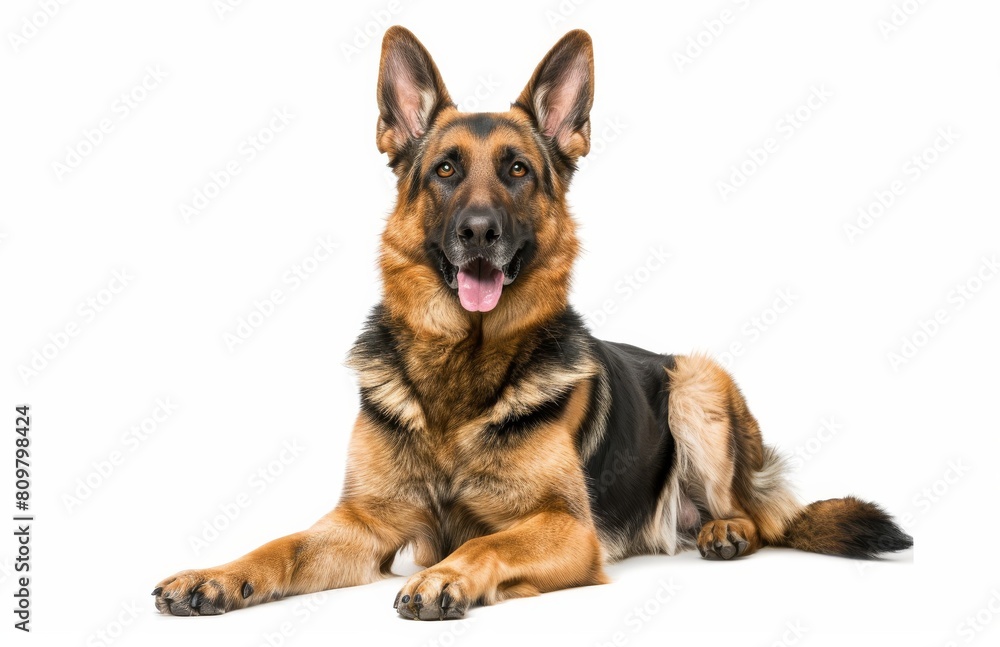 Shepherd dog isolated on white background